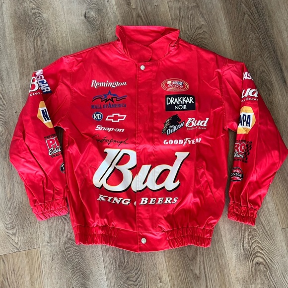 Nascar Jackets & Coats Vintage Bud King Of Beers Nascar Racing